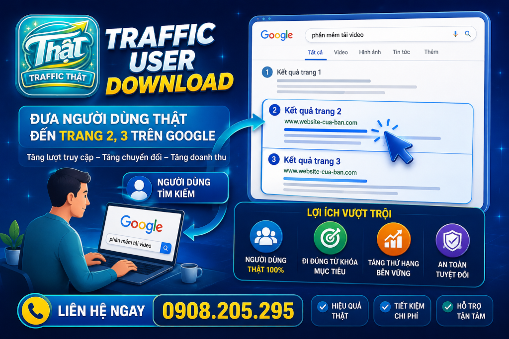 traffic user download [traffic THẬT]